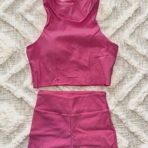 ASOS Barbie pink spandex workout / athleisure wear set!